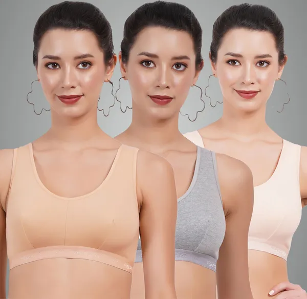 Orange_,_Grey_And_Beige_Sportsmino_Everyday_Non_Padded_Bra_For_Women_Pack_Of_3