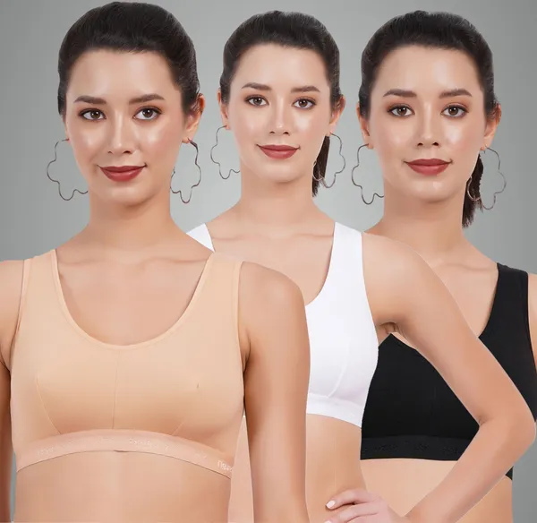 Orange_,_White_And_Black_Sportsmino_Everyday_Non_Padded_Bra_For_Women_Pack_Of_3