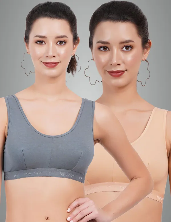 Teal_Blue_And_Peach_Sportsmino_Sports_Non_Padded_Bra_For_Women_Pack_Of_2
