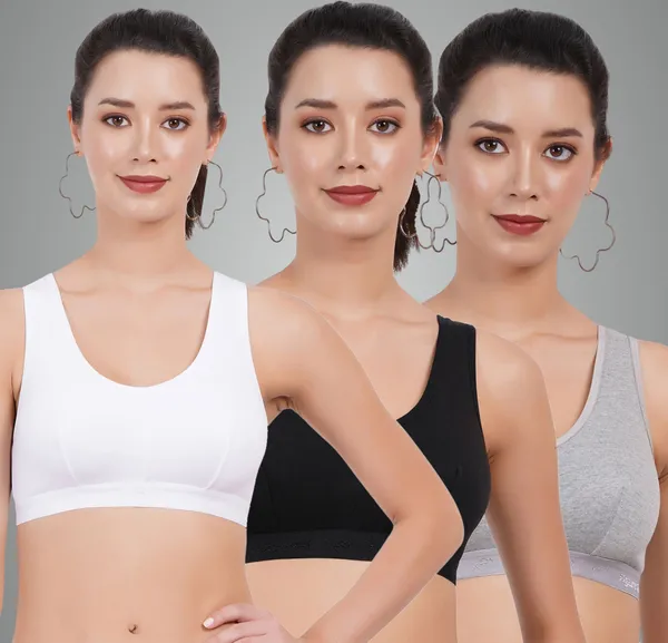 White,_Black_And_Grey_Sportsmino_Everyday_Non_Padded_Bra_For_Women_Pack_Of_3