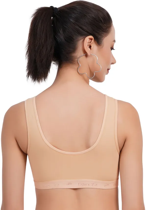 White_,_Orange_And_Beige_Sports_Non_Padded_Bra_For_Women_Pack_Of_3
