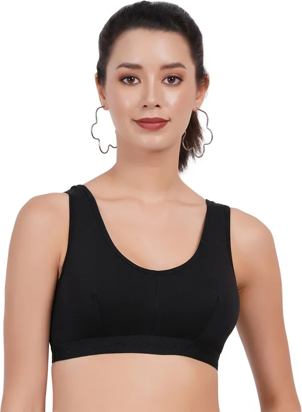 Black_And_Peach_Double_Layered_Sports_Non_Padded_Bra_For_Women_Pack_Of_2