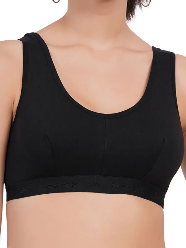 Black_And_Peach_Double_Layered_Sports_Non_Padded_Bra_For_Women_Pack_Of_2