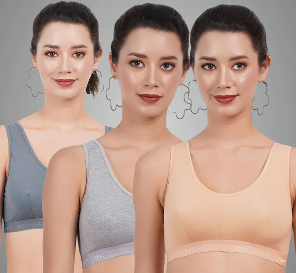 Turquoise_Blue,_Grey_And_Peach_Double_Layered_Sports_Non_Padded_Bra_For_Women_Pack_Of_3