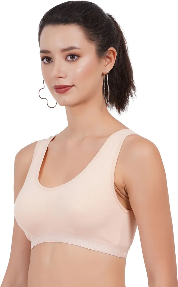 White_And_Skin_Double_Layered_Sports_Non_Padded_Bra_For_Women_Pack_Of_2