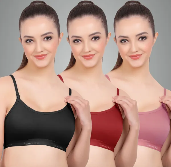 Black,_Maroon_And_Onion_Sports_Non_Padded_Bra_For_Women_Pack_Of_3