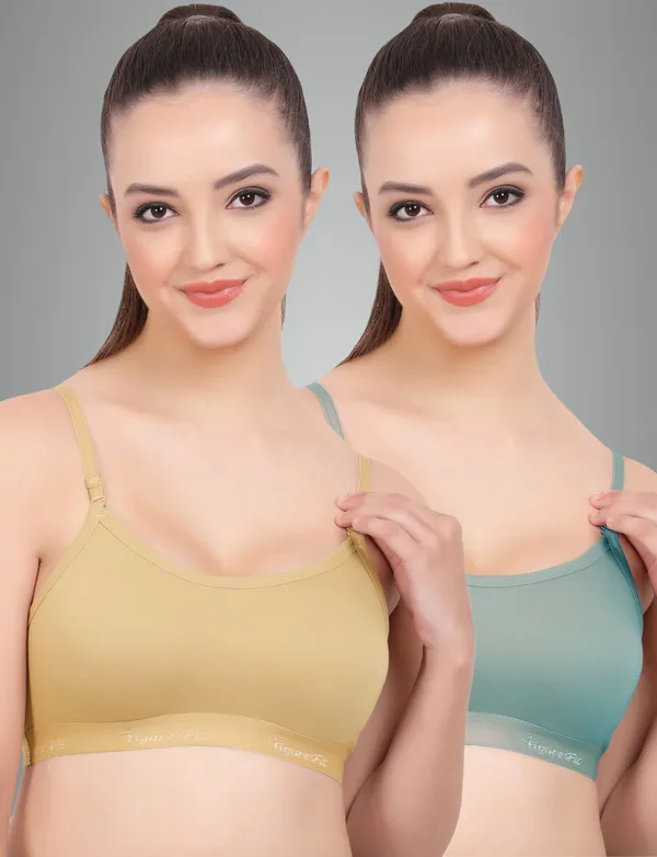 Light_Skin_And_Poppy_Sports_Non_Padded_Bra_For_Women_Pack_Of_2