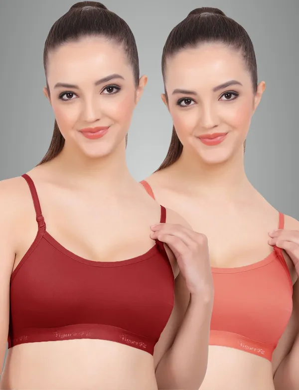 Maroon_And_Rose_Sports_Non_Padded_Bra_For_Women_Pack_Of_2