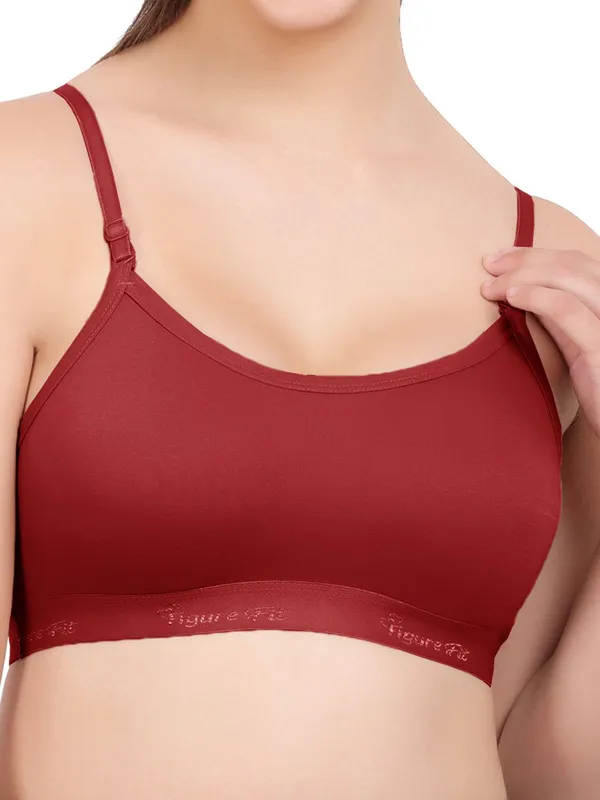 Maroon_And_White_Sports_Non_Padded_Bra_For_Women_Pack_Of_2