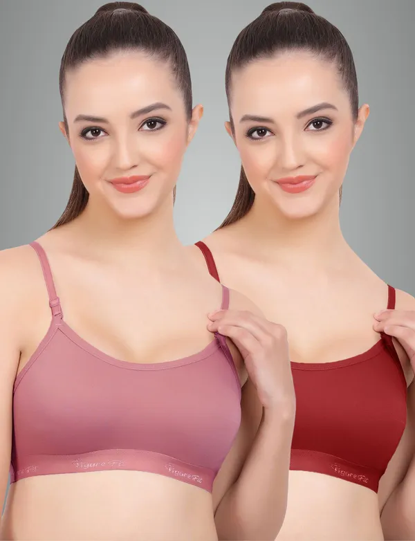 Onion_And_Maroon_Sports_Non_Padded_Bra_For_Women_Pack_Of_2