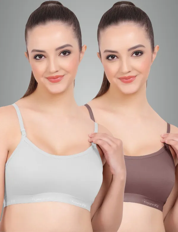 White_And_Grape_Sports_Non_Padded_Bra_For_Women_Pack_Of_2