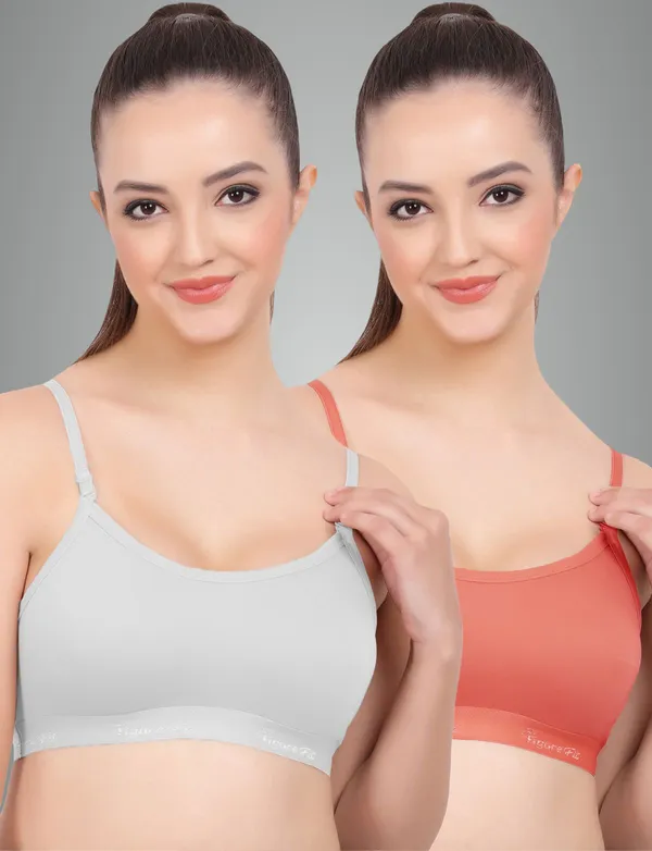 White_And_Rose_Sports_Non_Padded_Bra_For_Women_Pack_Of_2