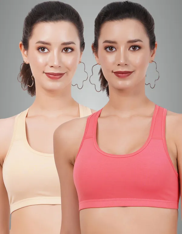 Carrot_And_Skin_Sportsmino_Sports_Non_Padded_Bra_For_Women_Pack_Of_2