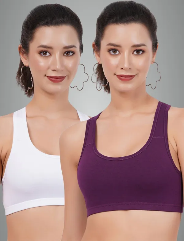 Wine_And_White_Sportsmino_Sports_Non_Padded_Bra_For_Women_Pack_Of_2