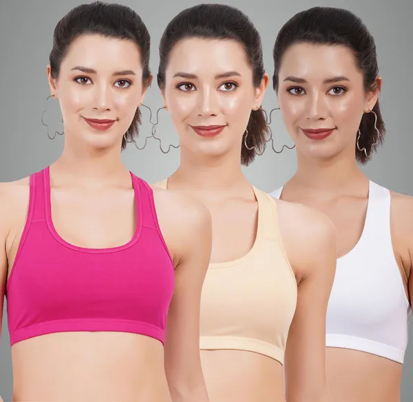 Rani,_Skin_And_White_Double_Layered_Sports_Non_Padded_Bra_For_Women_Pack_Of_3