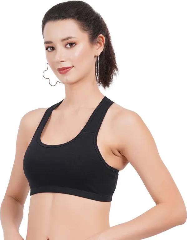 Wine,_Black_And_Carrot_Double_Layered_Sports_Non_Padded_Bra_For_Women_Pack_Of_3