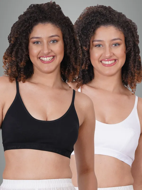 Black_And_White_Sb11_Sports_Non_Padded_Bra_For_Women_Pack_Of_2