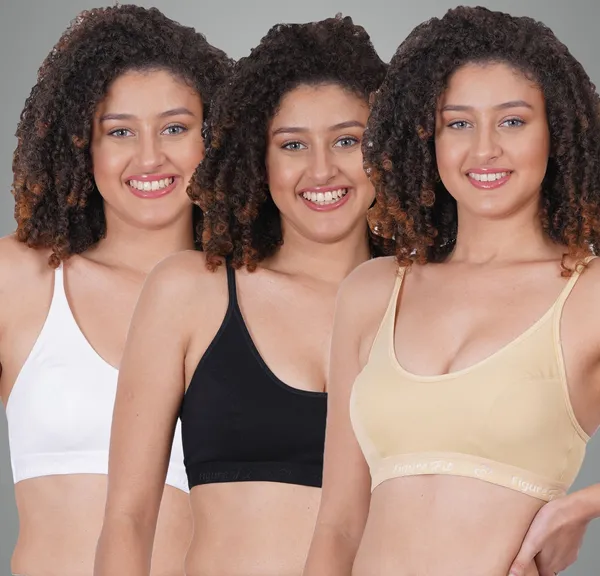 White,_Black_And_Skin_Sports_Non_Padded_Bra_For_Women_Pack_Of_3