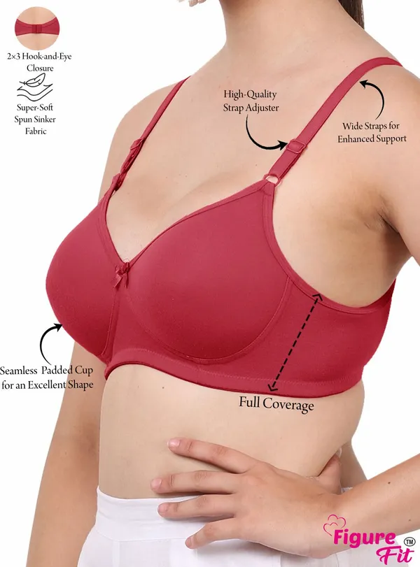 Maroon_And_Onion_Jollypad_Tshirt_Lightly_Padded_Bra_For_Women_Pack_Of_2