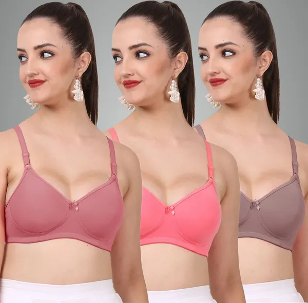 Onion,_Carrot_And_Grape_Jollypad_Tshirt_Lightly_Padded_Bra_For_Women_Pack_Of_3