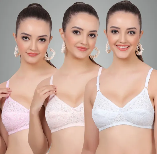 Blue_,_Orange_And_Pink_Mino_Everyday_Non_Padded_Bra_For_Women_Pack_Of_3