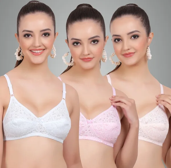 Blue,_Pink_And_Peach_Kamini_Everyday_Non_Padded_Bra_For_Women_Pack_Of_3