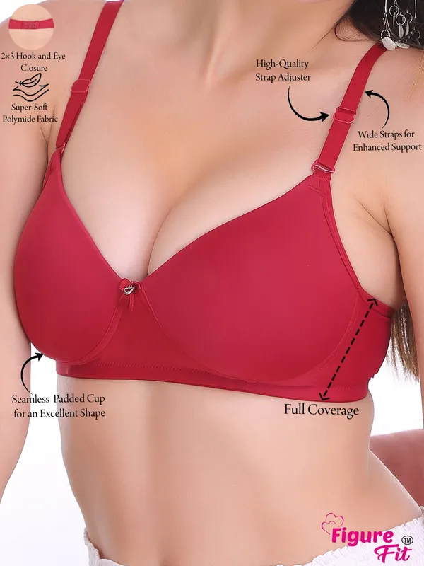 Pista_Green,_Neude_And_Maroon_Kissme_Tshirt_Heavily_Padded_Bra_For_Women_Pack_Of_3