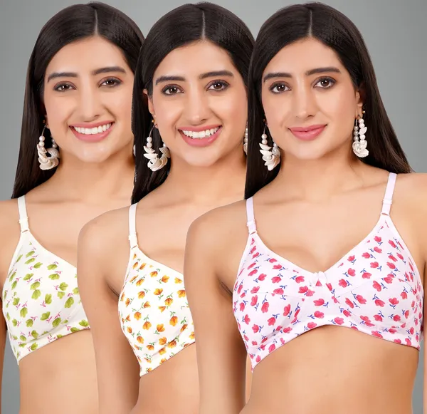 Lemon,_Peach_And_Pink_Lillyprint_Everyday_Non_Padded_Bra_For_Women_Pack_Of_3