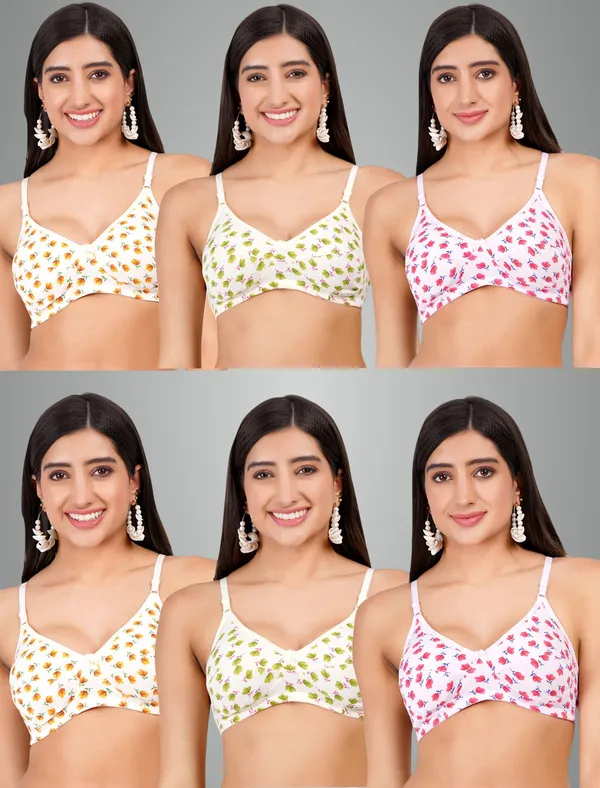 Peach,_Lemon_And_Pink_Lillyprint_Everyday_Non_Padded_Bra_For_Women_Pack_Of_6