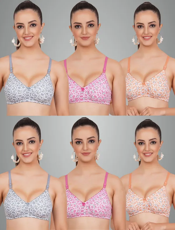 Grey,_Pink_And_Peach_Lotus_Everyday_Non_Padded_Bra_For_Women_Pack_Of_6