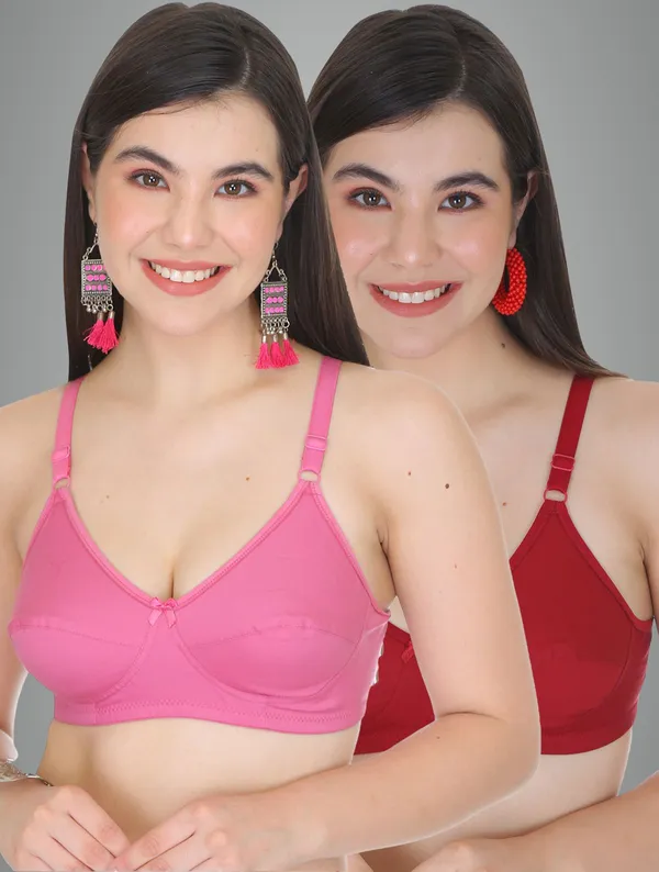 Onion_And_Maroon_Mansi_Everyday_Non_Padded_Bra_For_Women_Pack_Of_2