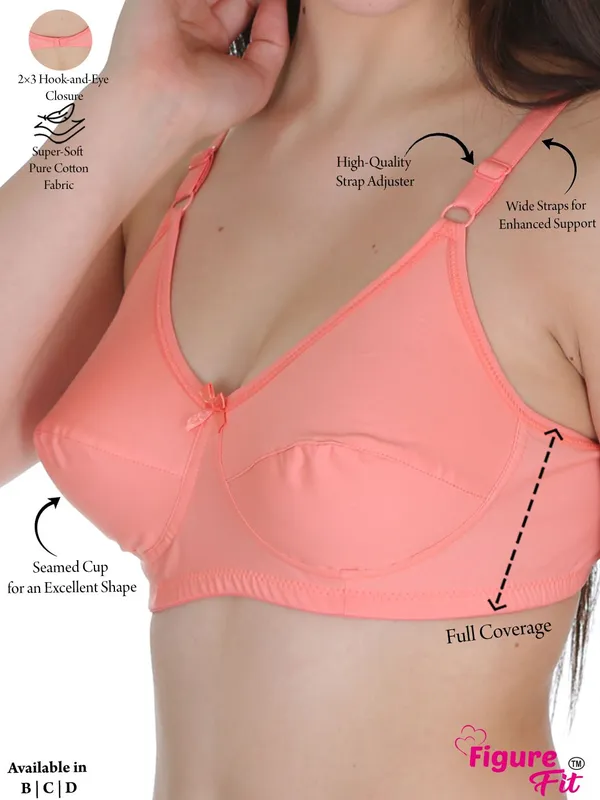 Pink,_Maroon_And_Peach_Mansi_Everyday_Non_Padded_Bra_For_Women_Pack_Of_3