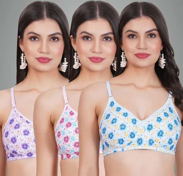 Blue,_Pink_And_Purple_Merrymouldmino_Tshirt_Non_Padded_Bra_For_Women_Pack_Of_3