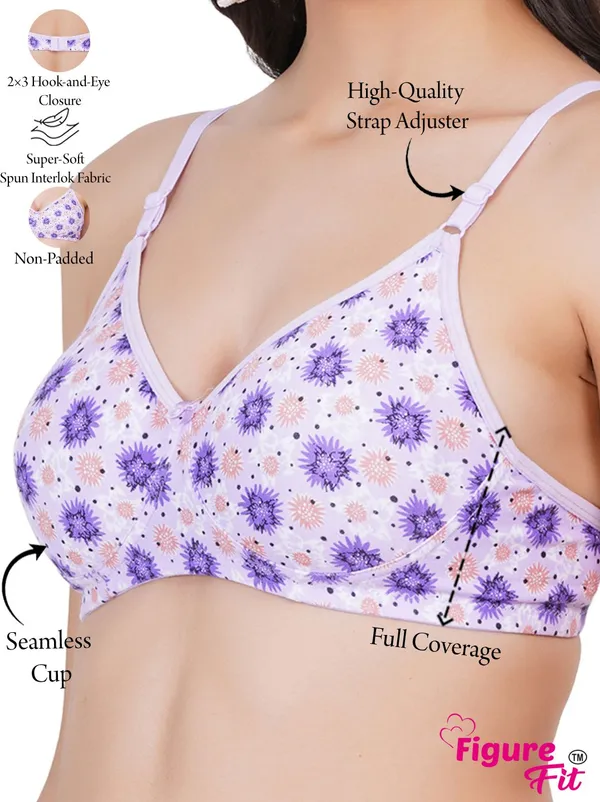 Pink,_Blue_And_Purple_Tshirt_Non_Padded_Bra_For_Women_Pack_Of_3