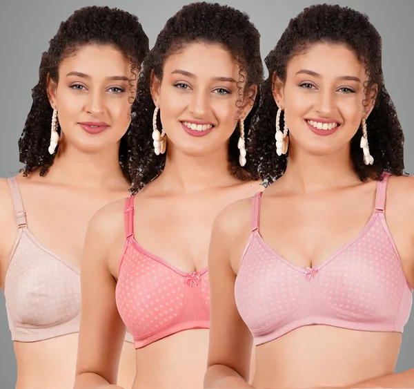Pink,_Purple_And_Neude_Tshirt_Non_Padded_Bra_For_Women_Pack_Of_3