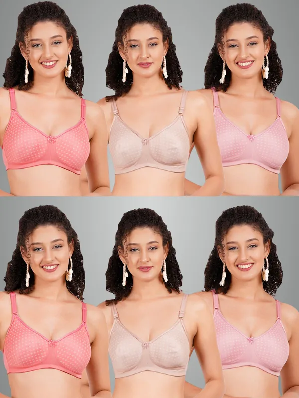 Carrot,_Neude_And_Pink_Mistymould_Tshirt_Non_Padded_Bra_For_Women_Pack_Of_6
