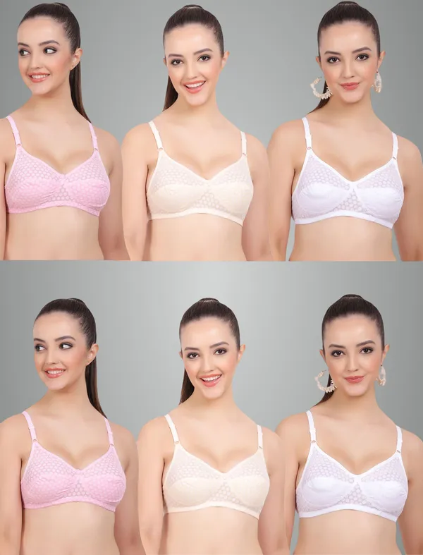 Pink,_Skin_And_White_Moon_Everyday_Non_Padded_Bra_For_Women_Pack_Of_6