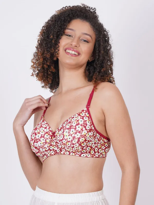 Black_And_Maroon_Nulexpad_Tshirt_Lightly_Padded_Bra_For_Women_Pack_Of_2