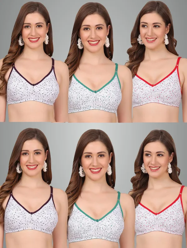 Wine,_Green_And_Red_Passion_Everyday_Non_Padded_Bra_For_Women_Pack_Of_6