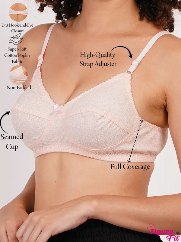 White_And_Orange_Rajnimino_Everyday_Non_Padded_Bra_For_Women_Pack_Of_2