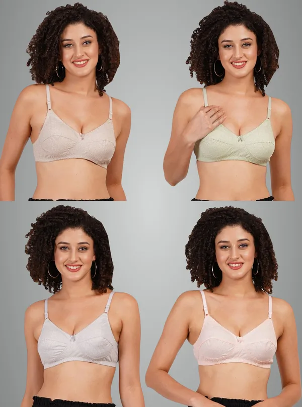 Brown,_Green,_Grey_And_Orange_Rajni_Everyday_Non_Padded_Bra_For_Women_Pack_Of_4