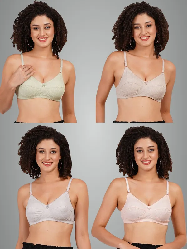 Green,_Brown,_Grey_And_Orange_Rajni_Everyday_Non_Padded_Bra_For_Women_Pack_Of_4