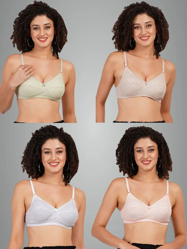 Green,_Brown,_Orange_And_White_Rajni_Everyday_Non_Padded_Bra_For_Women_Pack_Of_4