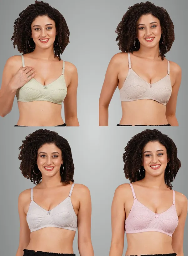 Green,_Brown,_Pink_And_Grey_Rajni_Everyday_Non_Padded_Bra_For_Women_Pack_Of_4