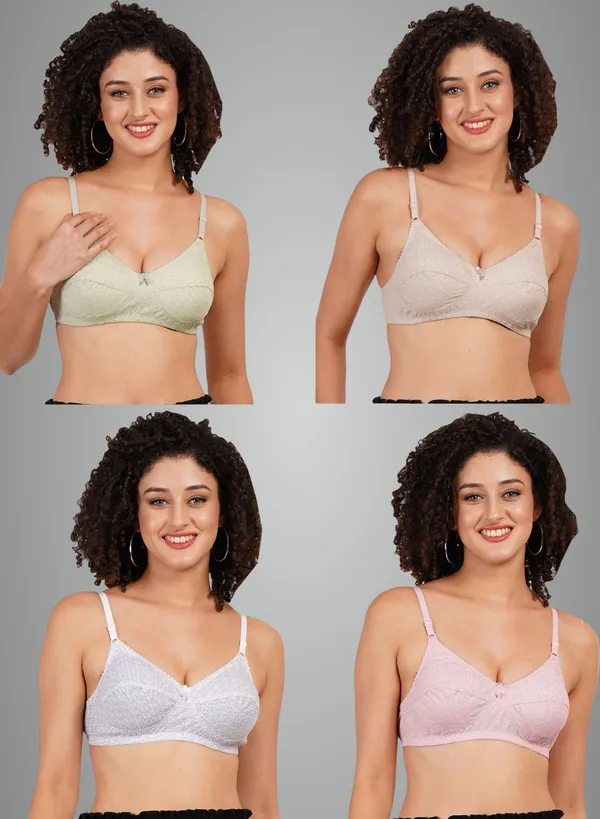 Green,_Brown,_White_And_Pink_Rajni_Everyday_Non_Padded_Bra_For_Women_Pack_Of_4