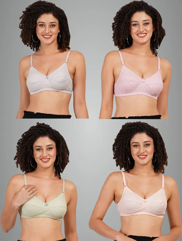 Grey,_Pink,_Green_And_Orange_Rajni_Everyday_Non_Padded_Bra_For_Women_Pack_Of_4