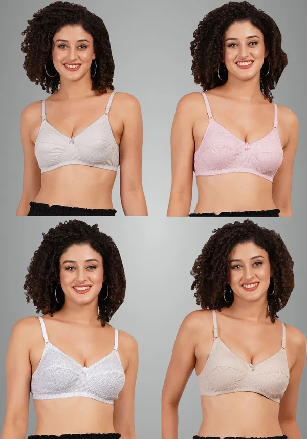 Grey,_Pink,_White_And_Brown_Rajni_Everyday_Non_Padded_Bra_For_Women_Pack_Of_4