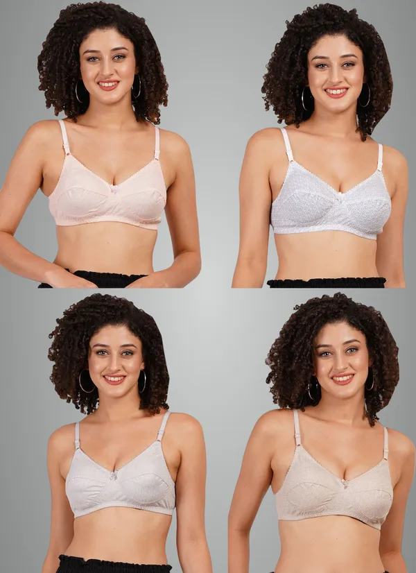 Orange,_White,_Brown_And_Grey_Rajni_Everyday_Non_Padded_Bra_For_Women_Pack_Of_4