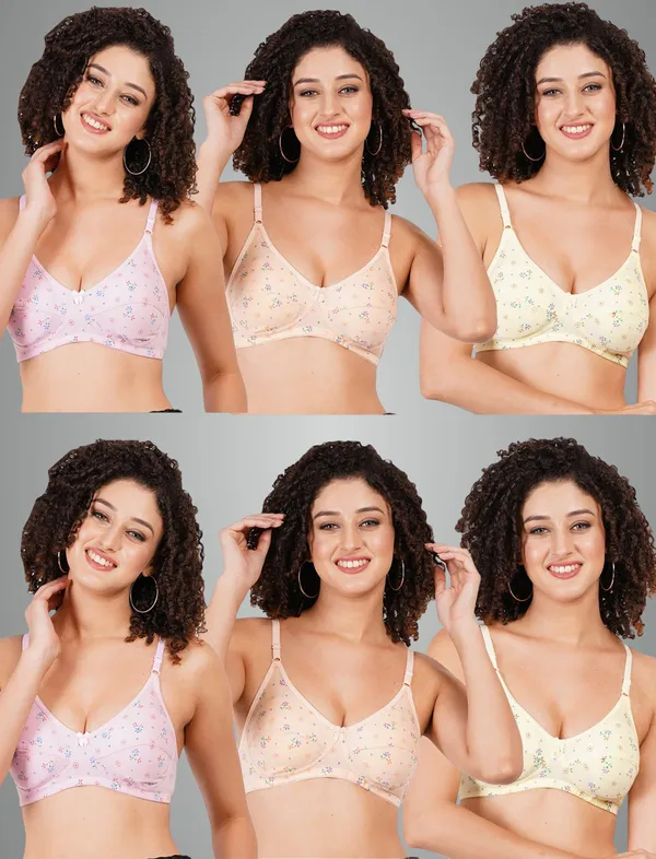 Pink,_Peach_And_Yellow_Reshma_Everyday_Non_Padded_Bra_For_Women_Pack_Of_6