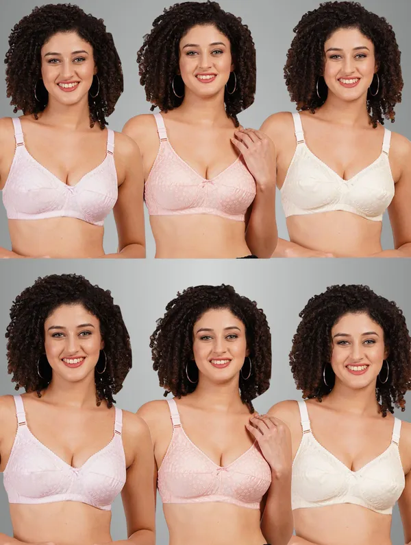 Pink,_Peach_And_Lemon_Riva_Minimizer_Non_Padded_Bra_For_Women_Pack_Of_6